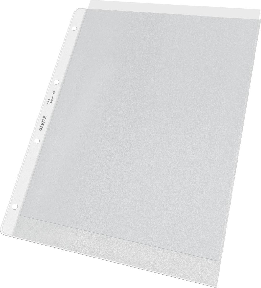 Leitz Premium-Showtasche A4 PP – 30 % recycelter Kunststoff – 4 Löcher – 100 Stück – transparent