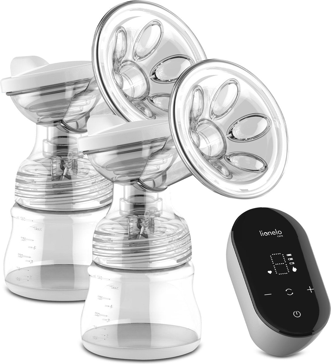 Lionelo Two Go - Milchpumpe - 9 Saugkräfte - 5 Massagestufen - reichhaltiges Zubehörset