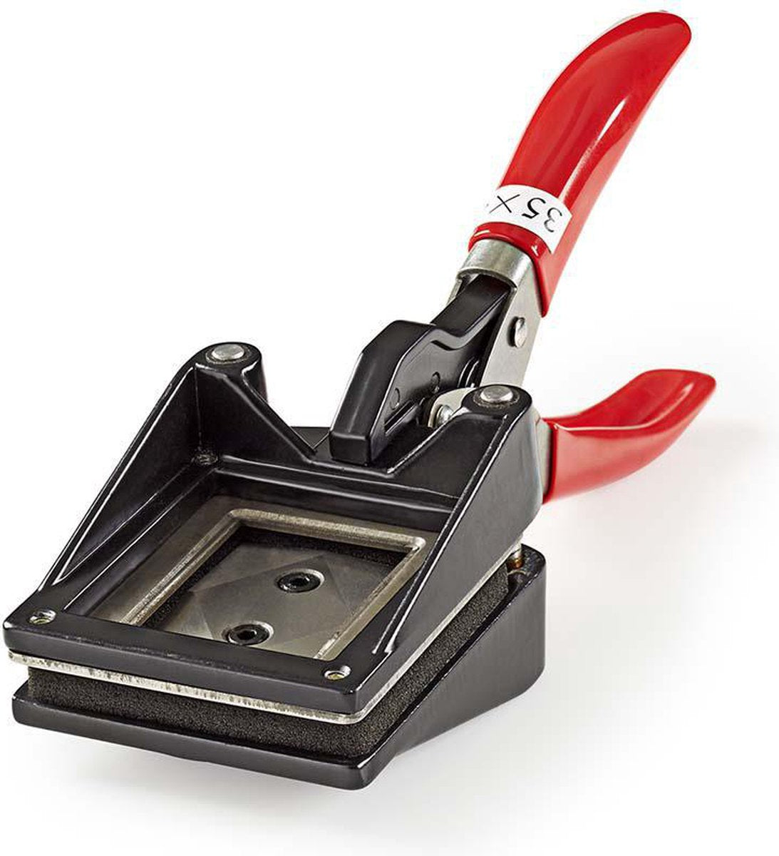 Nedis Passfotoschneider – 35 x 45 mm – Metall – Rot Schwarz