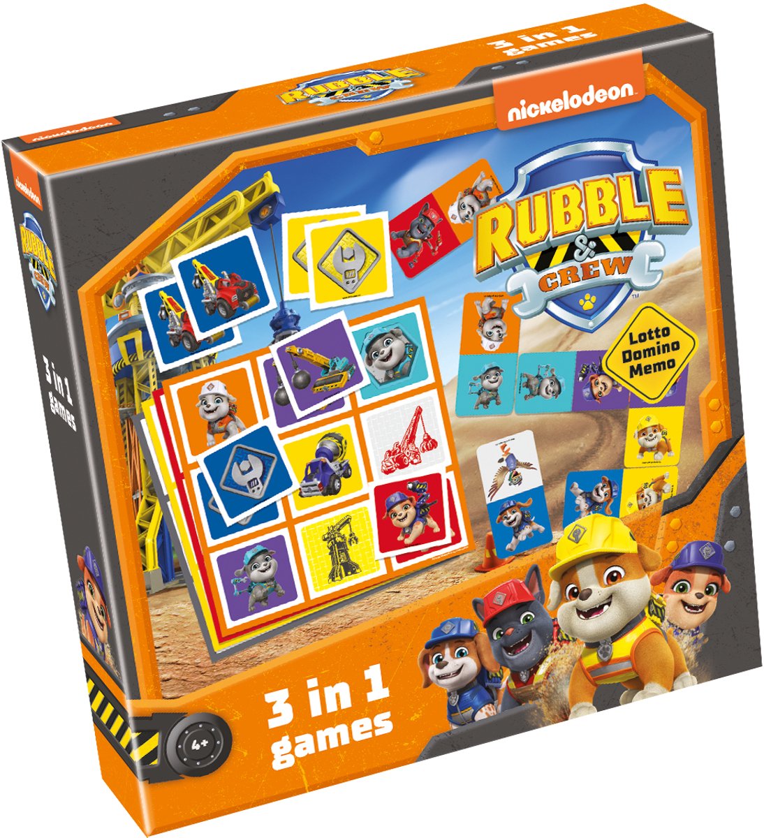 Selecta Paw Patrol Rubble Crew 3in1 Memo-Lotto-Domino