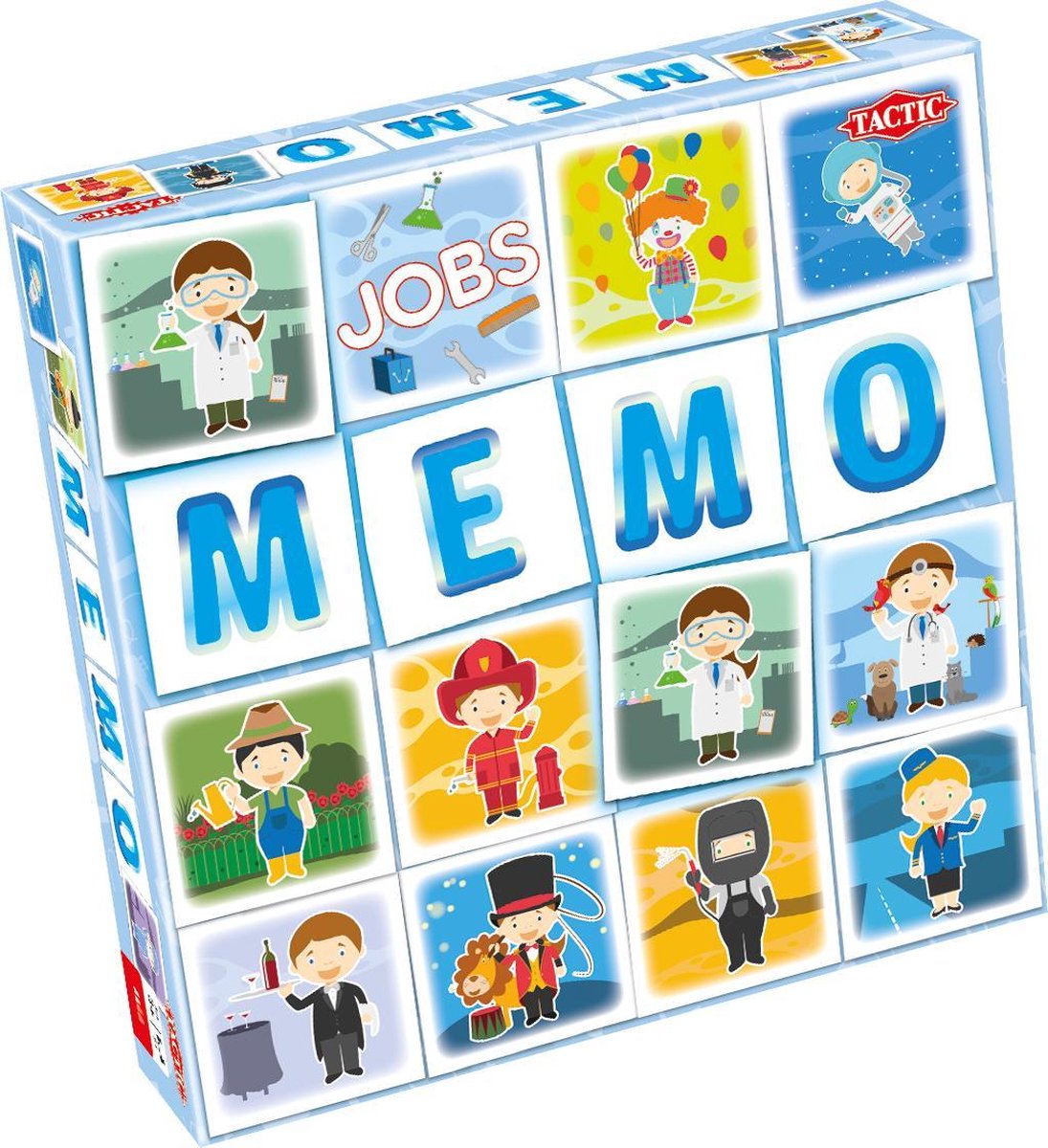 Taktik-Memo-Berufe – Memo-Spiel – die richtigen Paare finden – verschiedene Berufe entdecken – lehrreiches Brettspiel für Kinder und Familien – 2 bis 6 Spieler – ab 3 Jahren