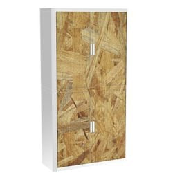 Roldeurkast paperflow zaagsel bruin, wit