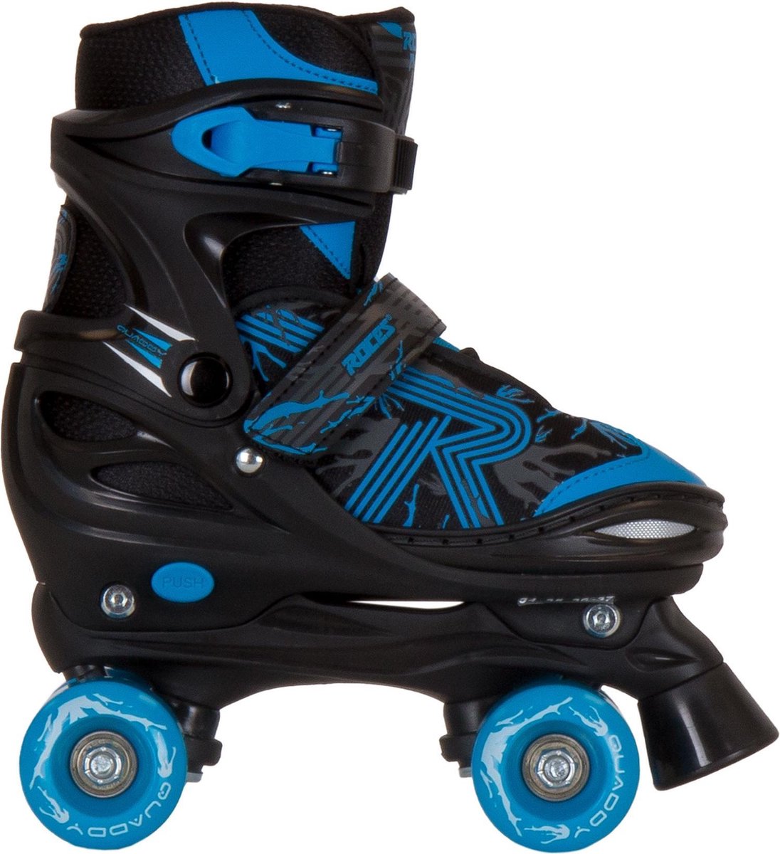 ROCES Quaddy 3.0 Roller Skating Black Blue 26-29