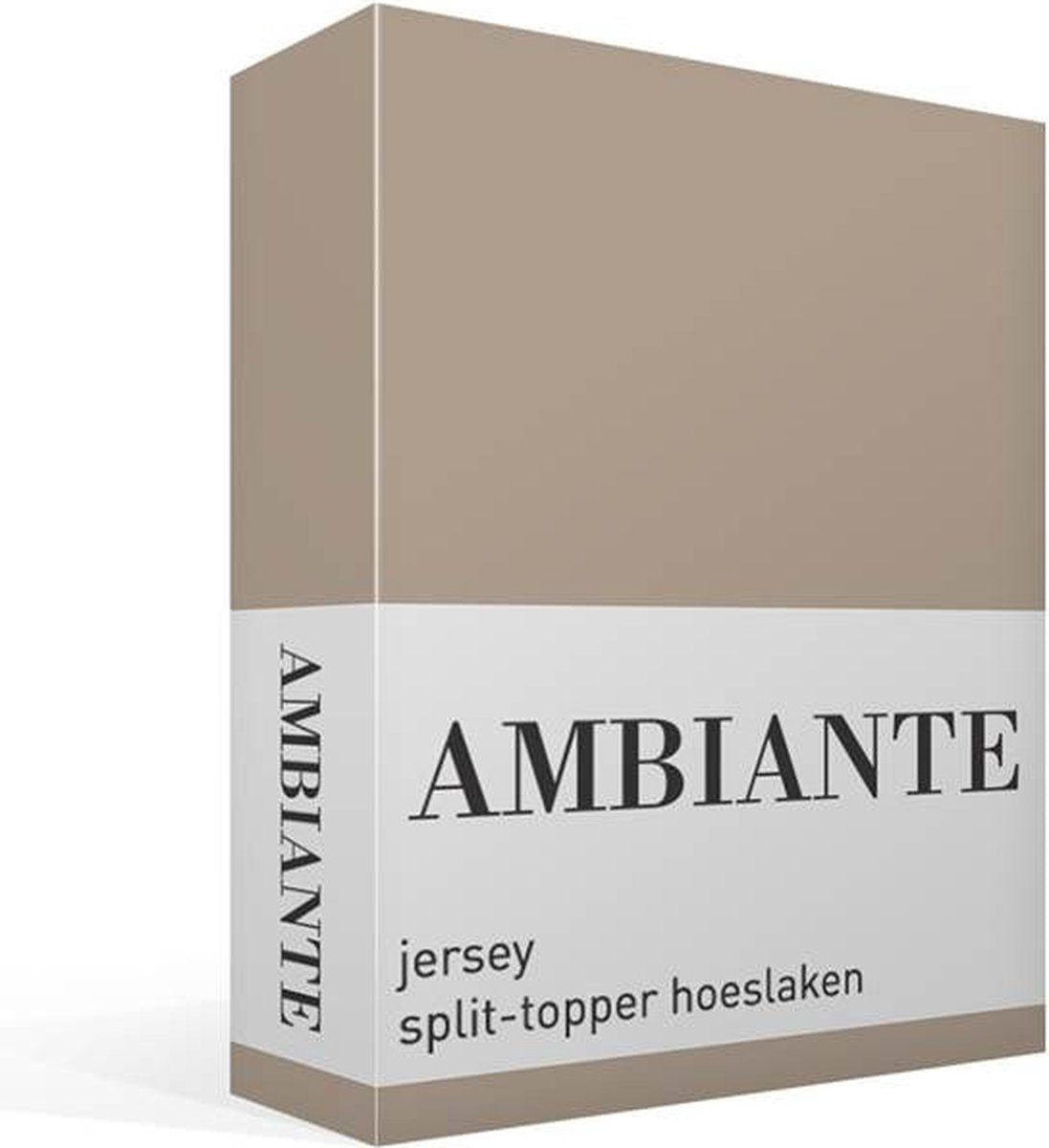 Ambiante katoen - splittopper hoeslaken - 200x200 210 - taupe
