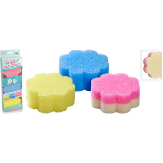 Scheuerschwamm PU-Set 3-teilig Ø 10cm | 12 Stück