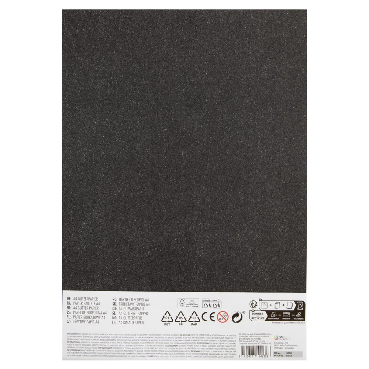 Creative Craft Group Moxy Glitzerpapier A4 8 Blatt 150 Gramm