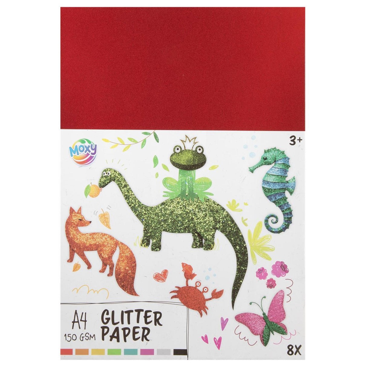 Creative Craft Group Moxy Glitzerpapier A4 8 Blatt 150 Gramm
