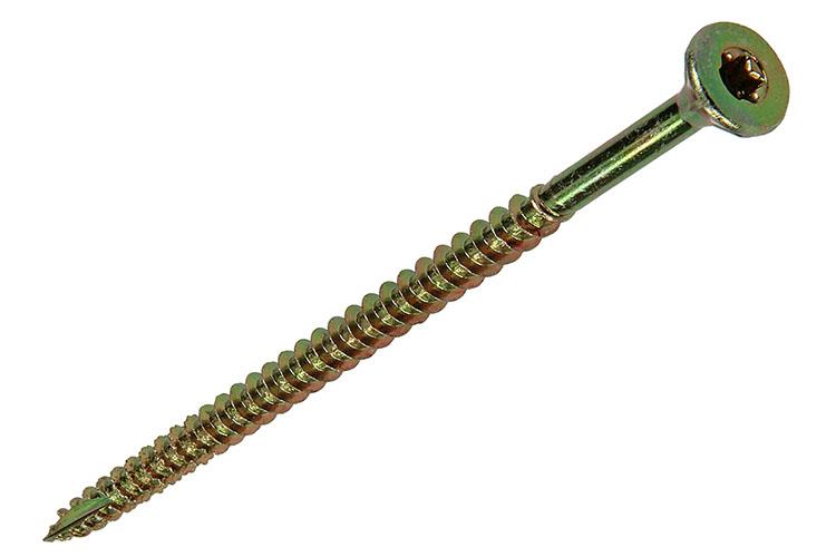 Mack 1018026 - spaanplschr.vzkop-zelfb. geelverz. 18 st 5,0 x 90 mm | 5 stuks
