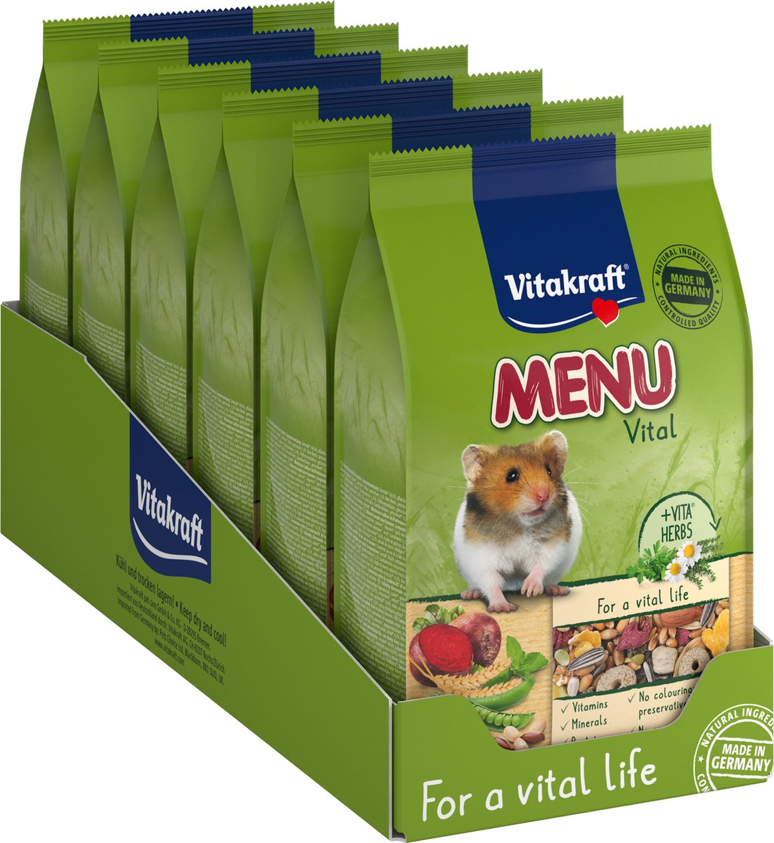 Vitakraft Menü Vital - Hamsterfutter - 6x400 Gramm