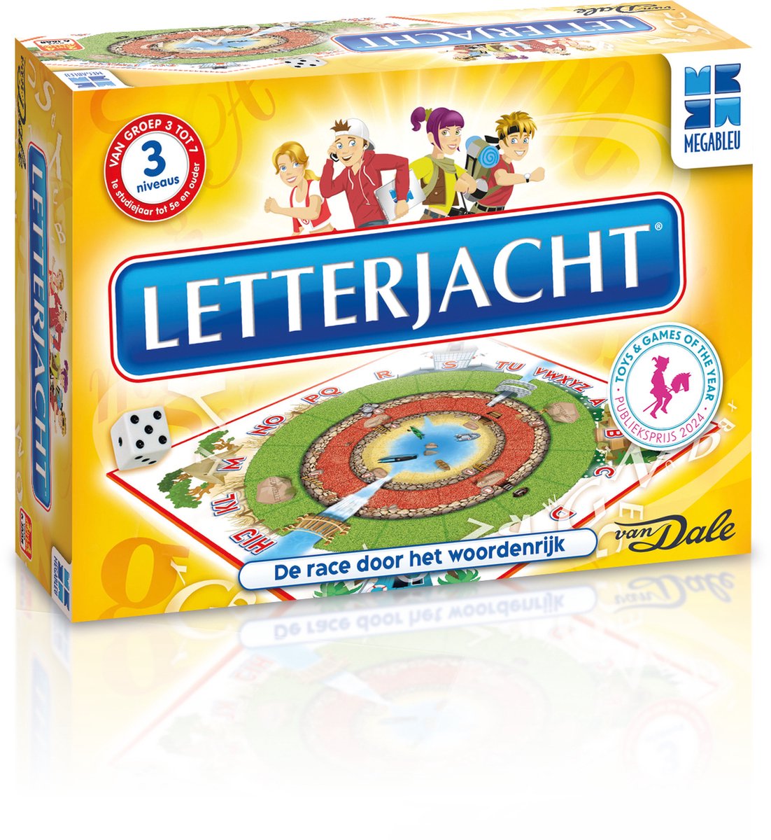 Megableu-Buchstabenjagd-Brettspiel