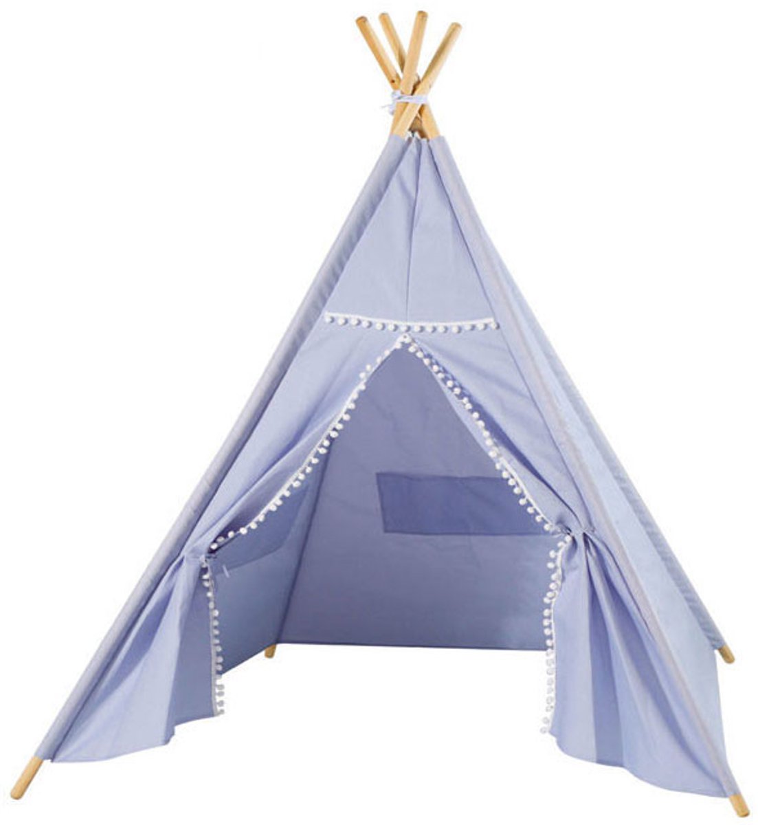 Luxuriöses Tipi-Zelt blau mit Lichtern, 128 cm