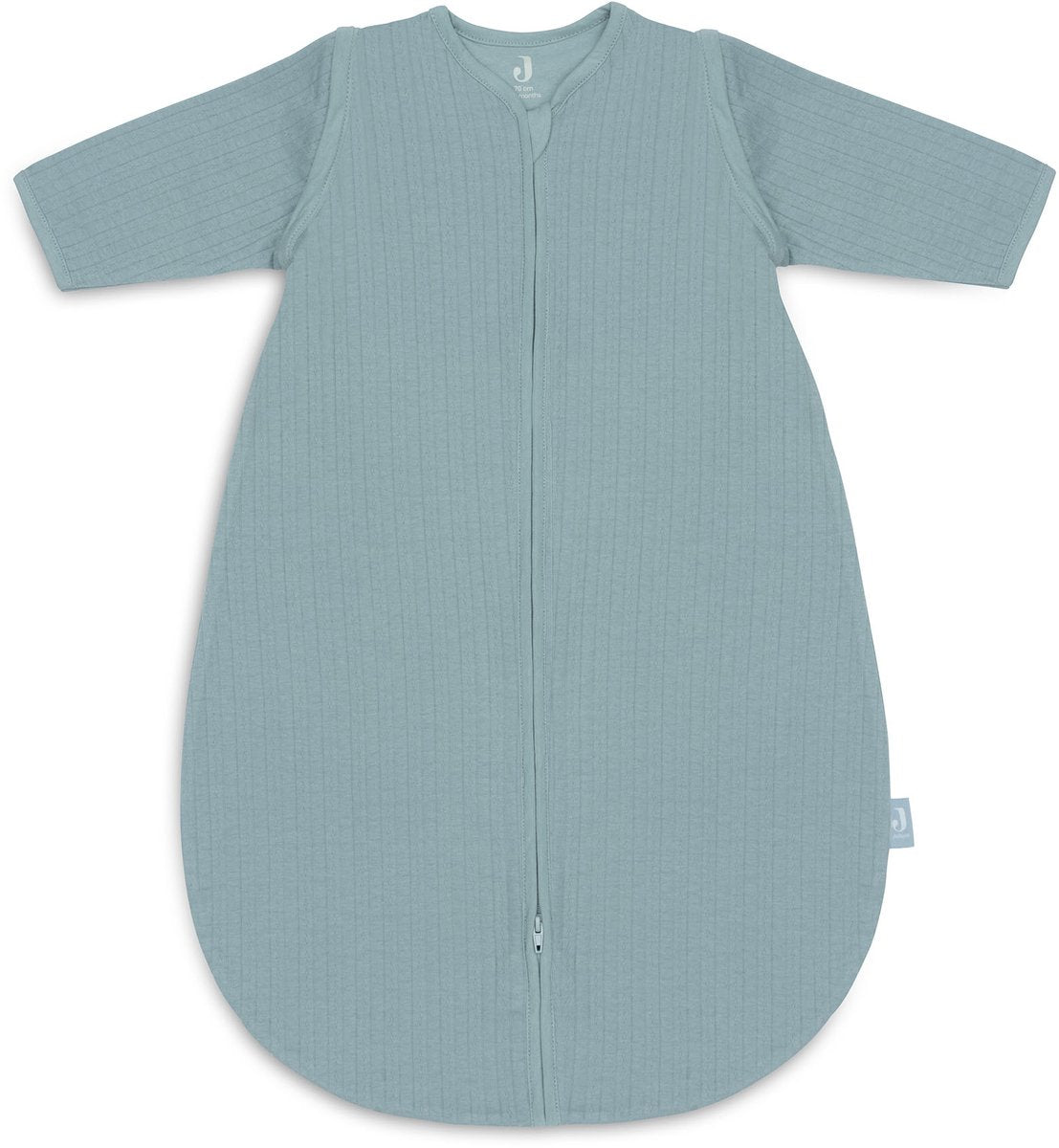 Jollein baby slaapzak zomer met afritsbare mouw 70cm - rond - ajour sea green - zomerslaapzak