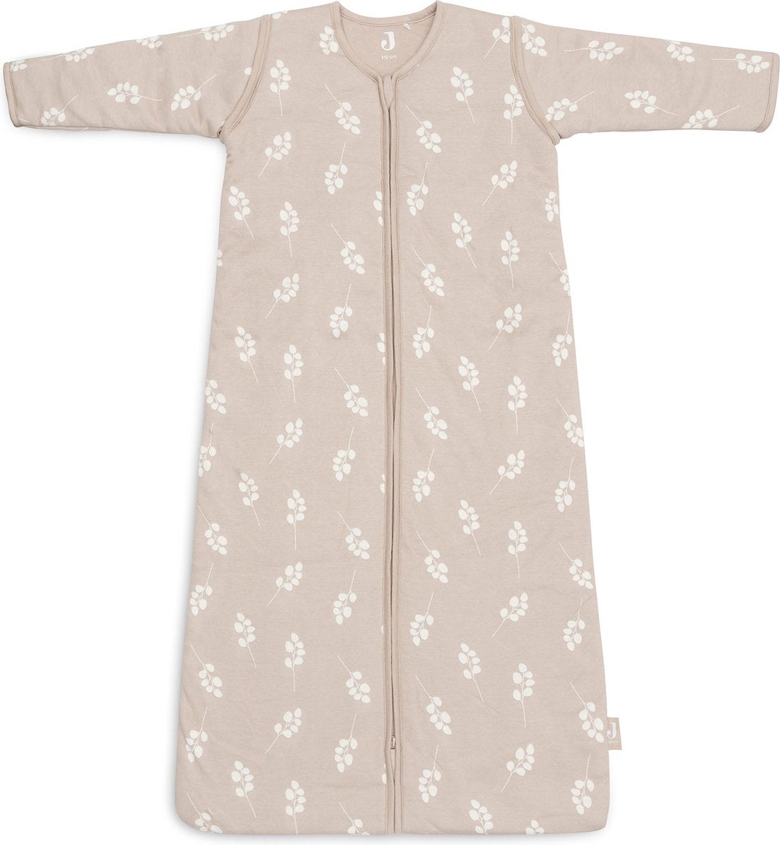 Jollein baby slaapzak winter met afritsbare mouw 110cm twig - wild rose - winterslaapzak