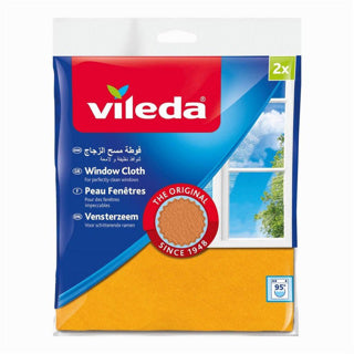 Vileda 1059842 – Fensterleder + 30 % MF 2er-Pack | 2 Stk