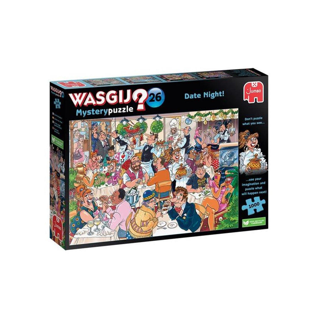 Jumbo Wasgij Mystery 26 Puzzle – Date Night!, 1000 Teile.