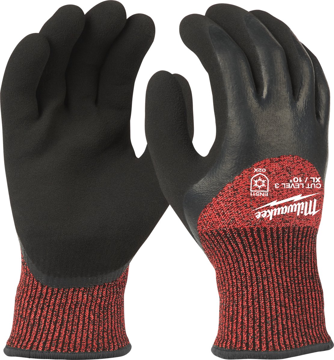 Milwaukee Winter-Schnittklasse 3 getauchte Arbeitshandschuhe Winterhandschuhe Schnittstufe 3-XL 10 – 1 Stück – 4932471349
