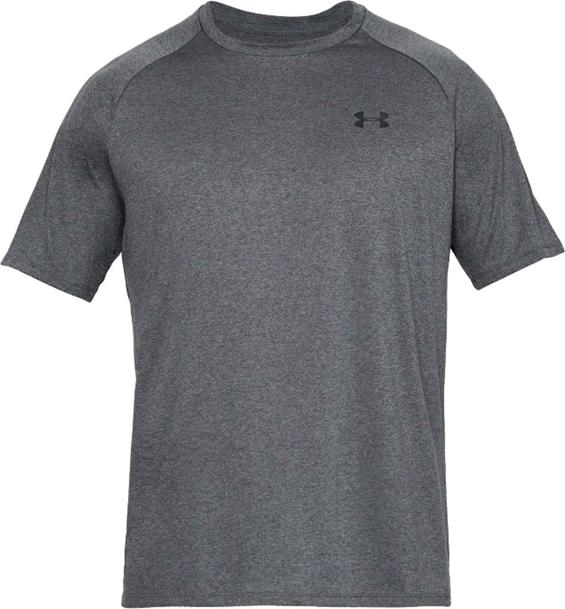 Under Armour UA Tech 2.0 SS Tee-Gry Herren-Sportshirt – Carbon Heather – Schwarz