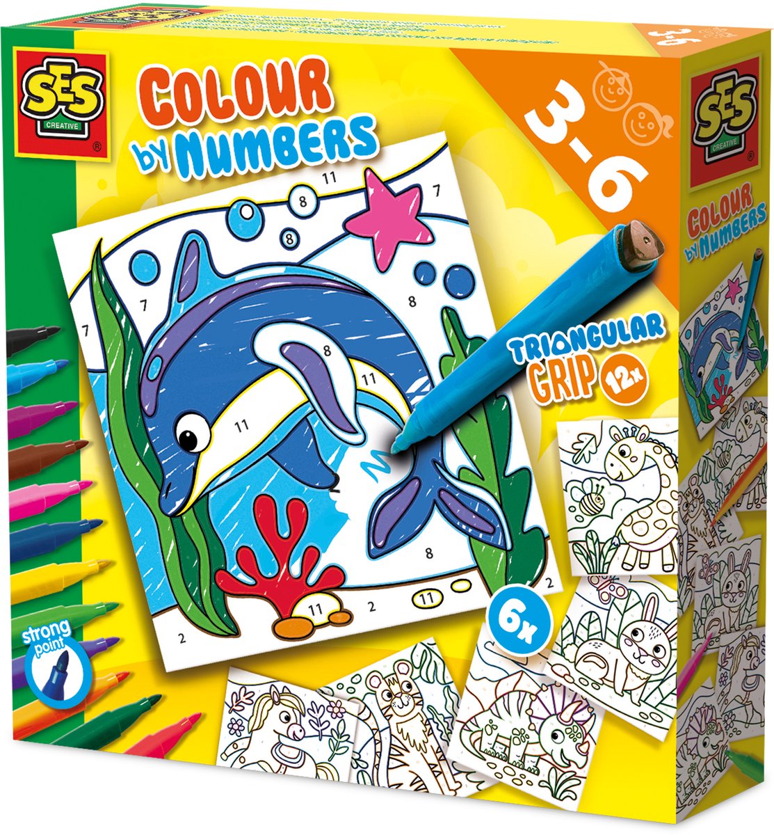 SES Creative SES Malen nach Zahlen – Dreieck-Griffmarker