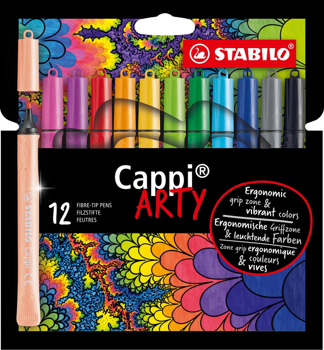Stabilo cappi arty Filzstifte, 12 Stück im Etui