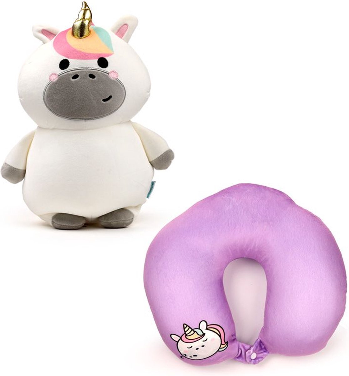 Swapseazzz Adoracorns Einhorn 2-in-1-Plüsch-Reisekissen
