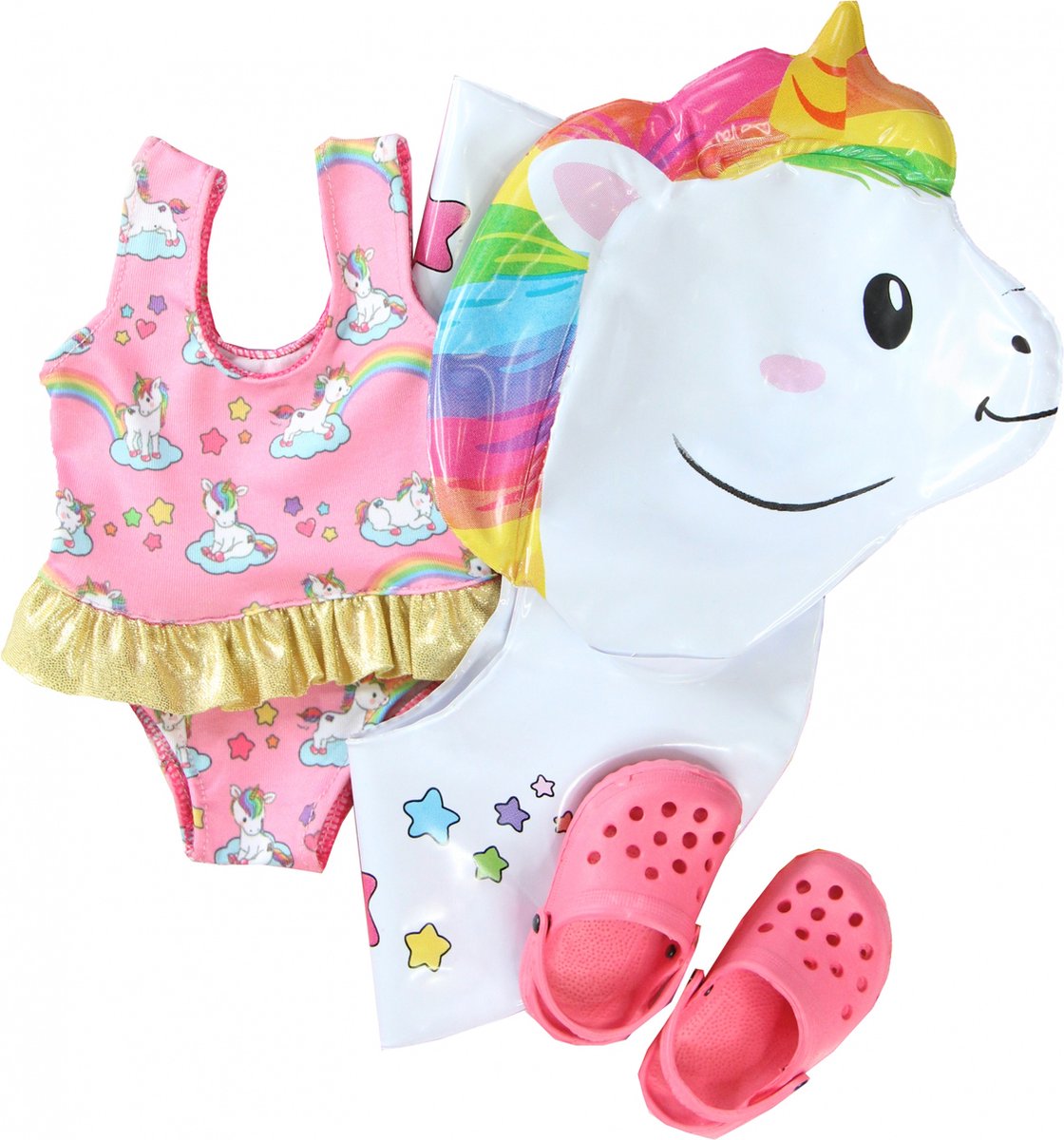 Heless Puppenschwimmset Einhorn, 35-45 cm