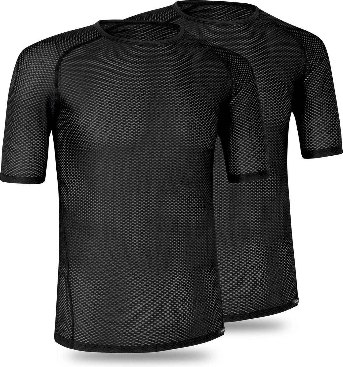 Gripgrab – ultraleichtes Mesh-2er-Pack kurzärmliges Baselayer-Sommer-Fahrrad-Unterhemd aus Polygiene-Sweatshirt – Schwarz – Herren – Größe M