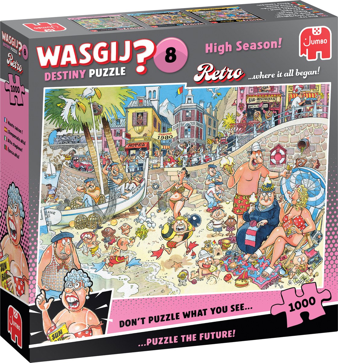 Wasgij Retro Destiny 8 – Hochsaison! - Puzzle - 1000 Teile - Puzzle für Erwachsene