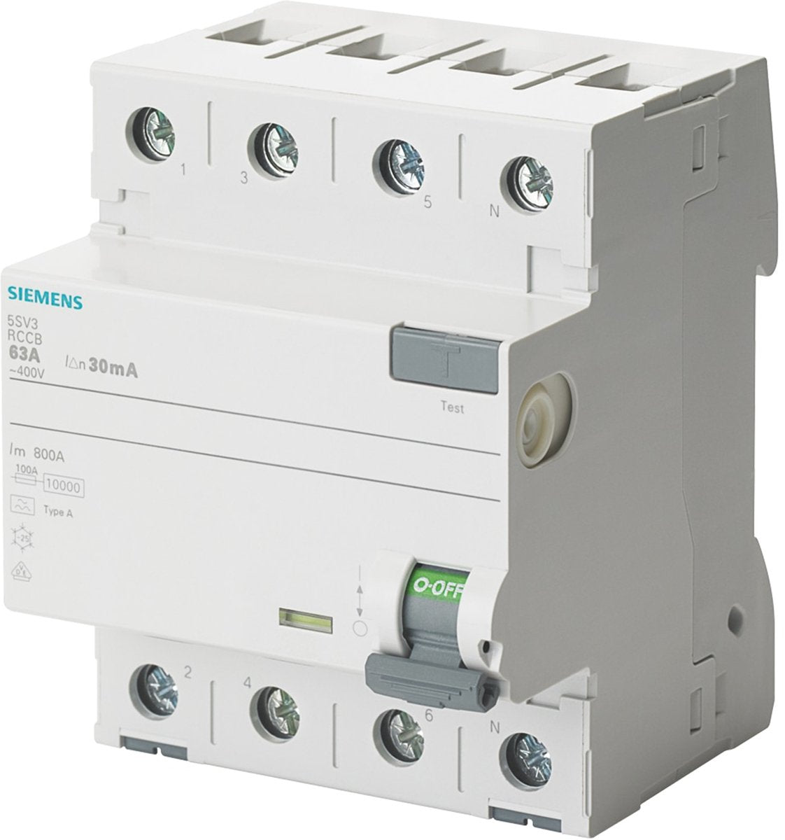 Siemens 5sv33443 5sv3344-3 aardlekschakelaar f 40 a 0.03 a 400 v