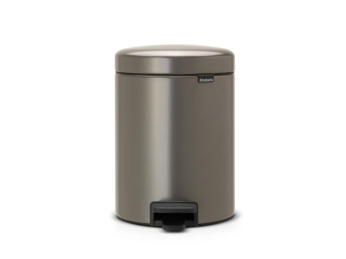 Brabantia Newicon Abfallbehälter – 5 Liter – Badezimmer – Platin