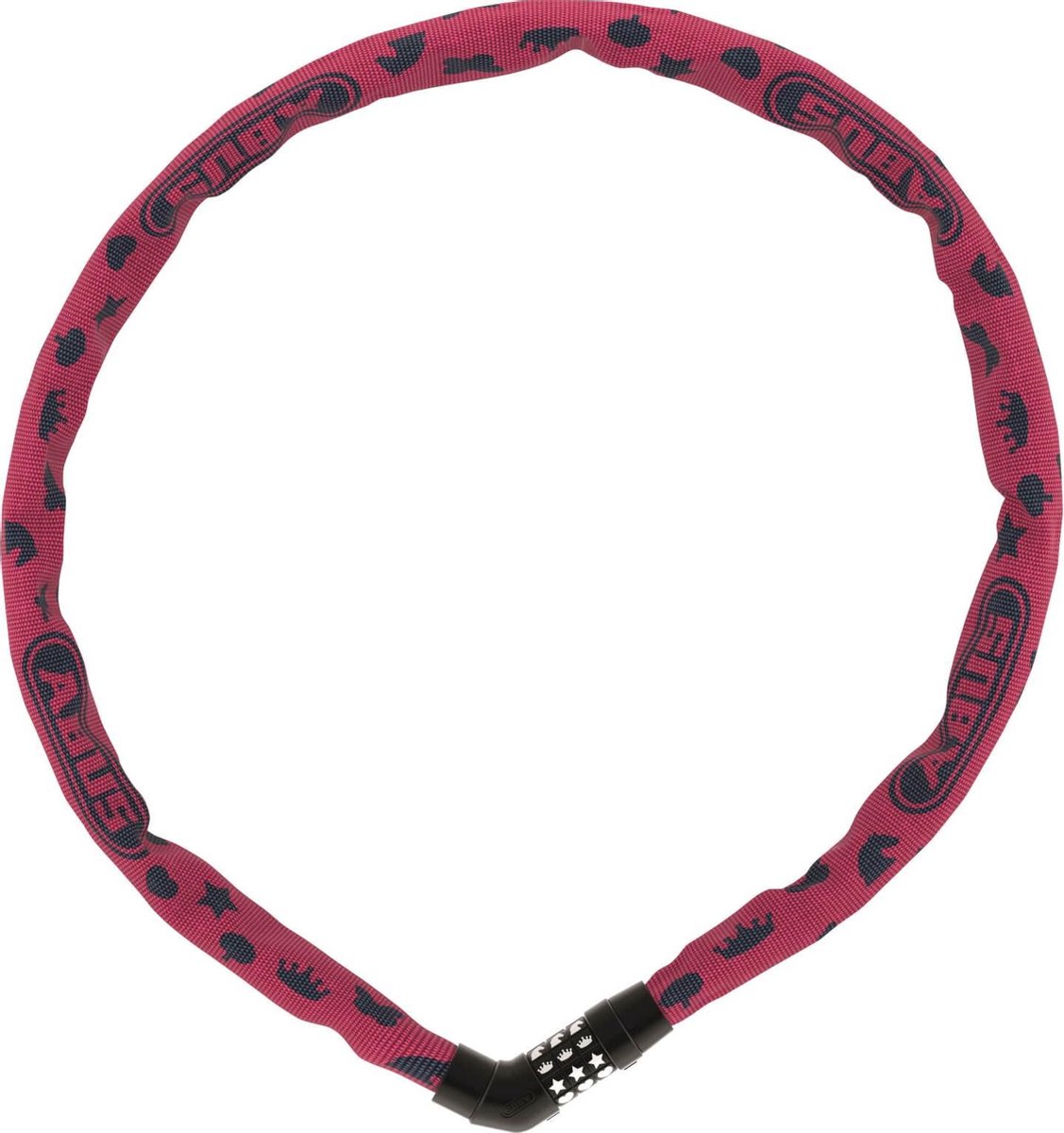 Abus Fahrradschloss Kettenschloss - Steel-o-Chain™ 4804c Symbole - Sicherheitsstufe 4 - Grün - 75 cm - geeignet für Elektrofahrräder und Cityfahrräder