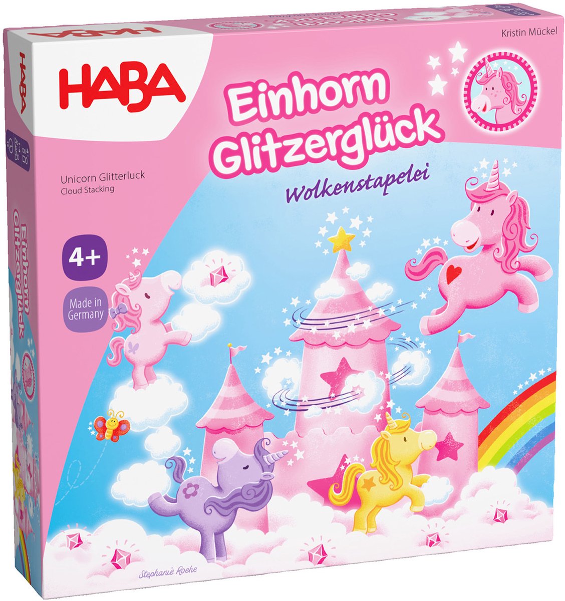 Haba bordspel eenhoorns in de wolken magisch wolkenspel educatief.