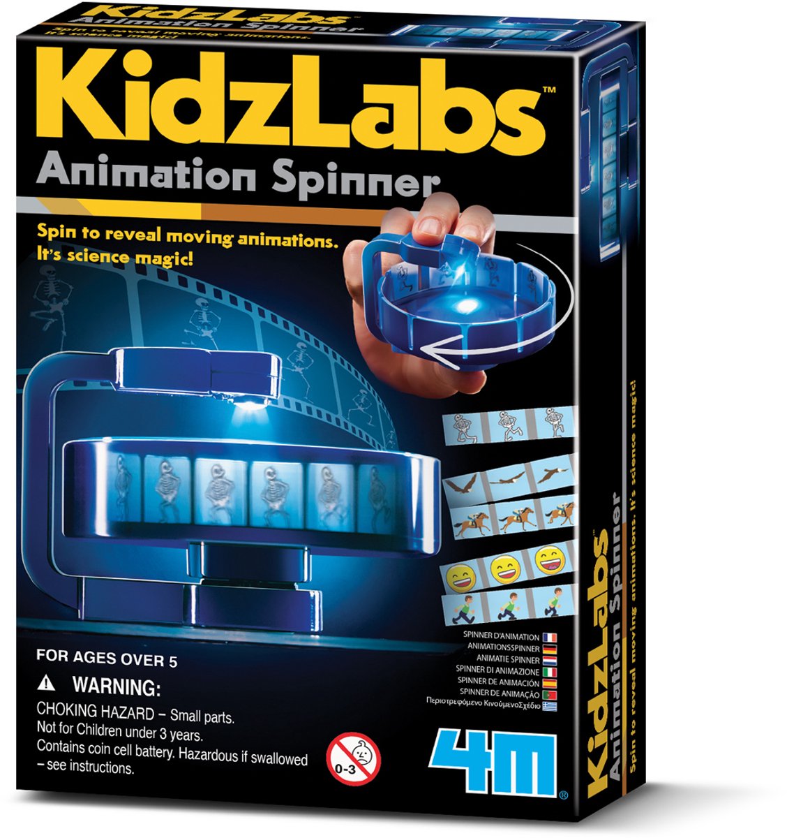 4 m Wissenschaft und Spiele – Erstellen Sie einen animierten Fidget Spinner – Bausatz – Kidzlabs – 5+