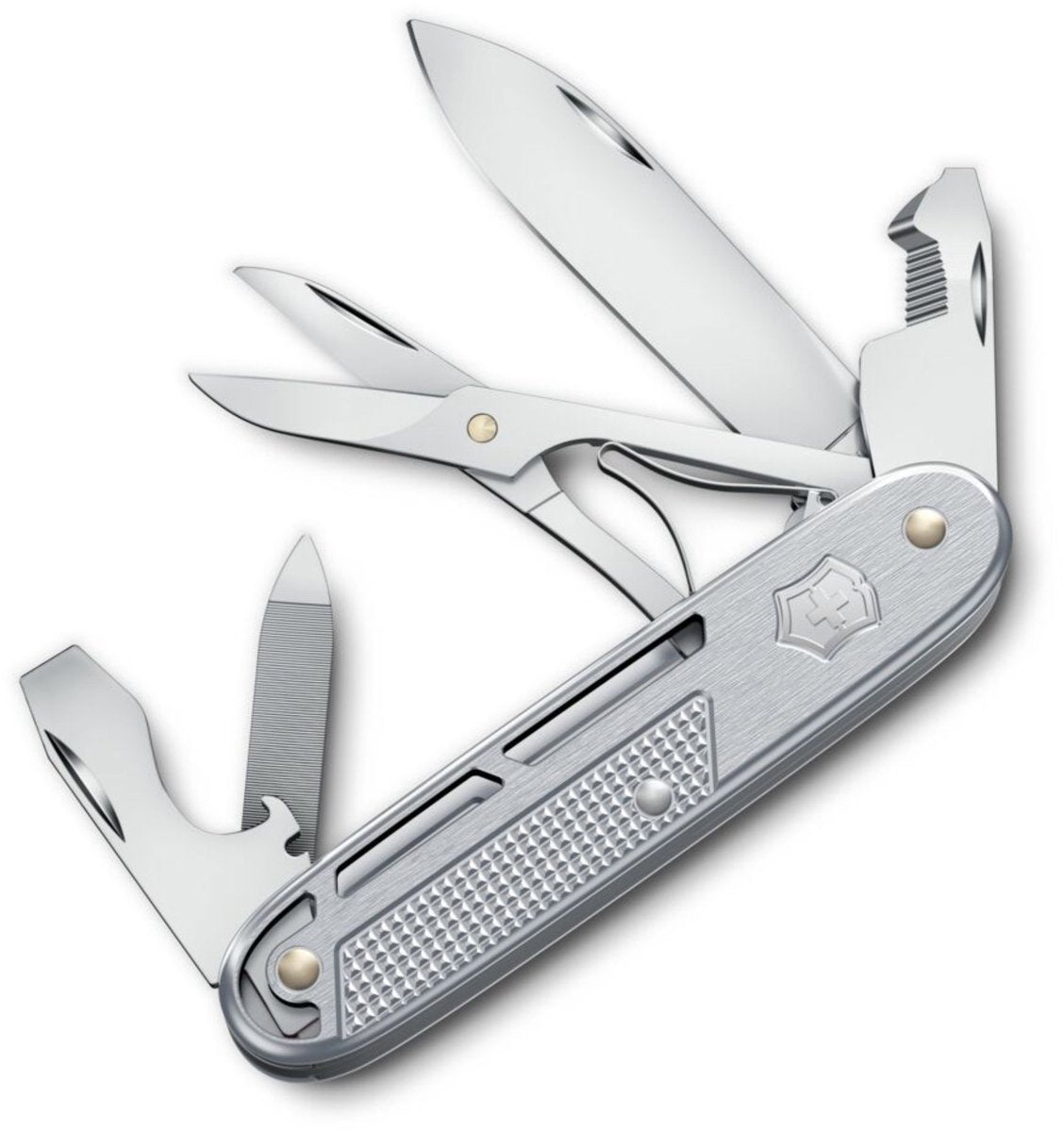 Victorinox Synergy x Alox Taschenmesser – 10 Funktionen – Silber