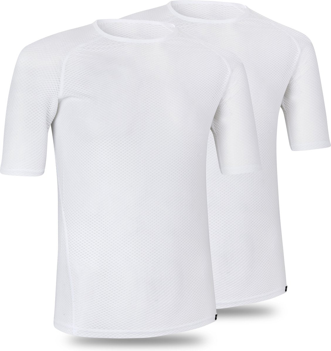Gripgrab – ultraleichtes Mesh-2er-Pack kurzärmliges Baselayer-Sommer-Fahrrad-Unterhemd aus Polygiene-Sweatshirt – weiß – Herren – Größe L