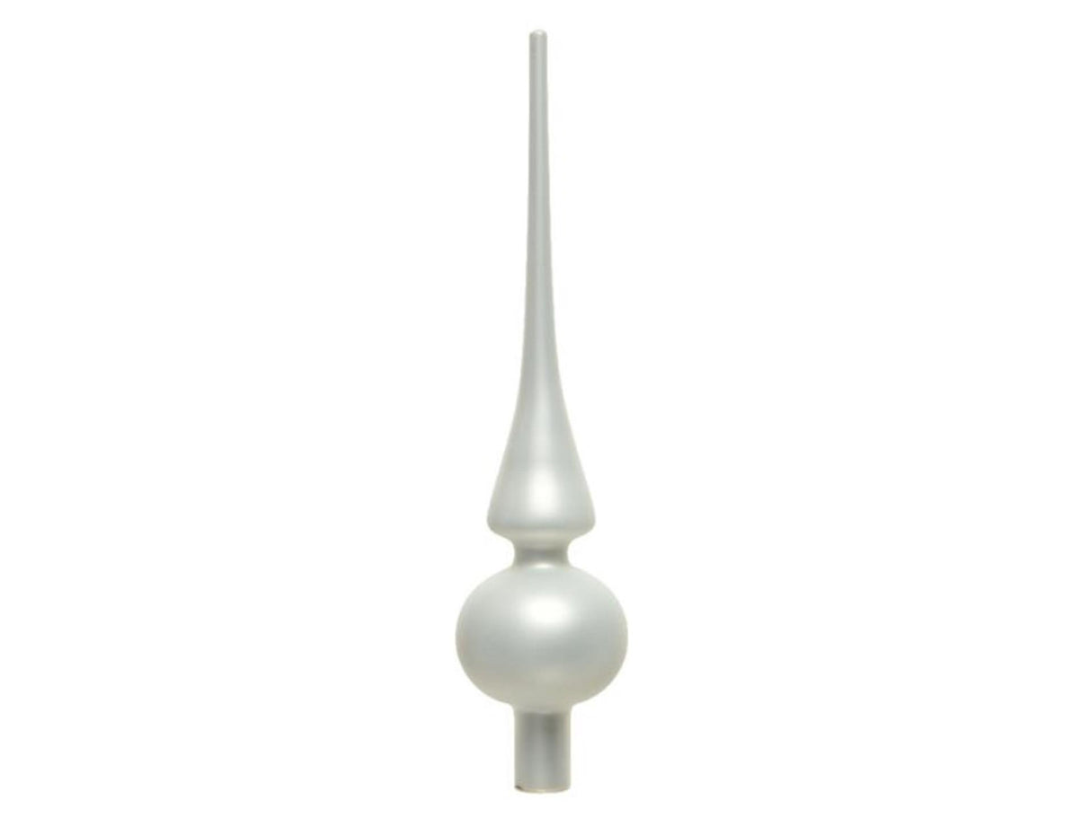 Decoris Spitzglas matt winterweiß ø6x26cm