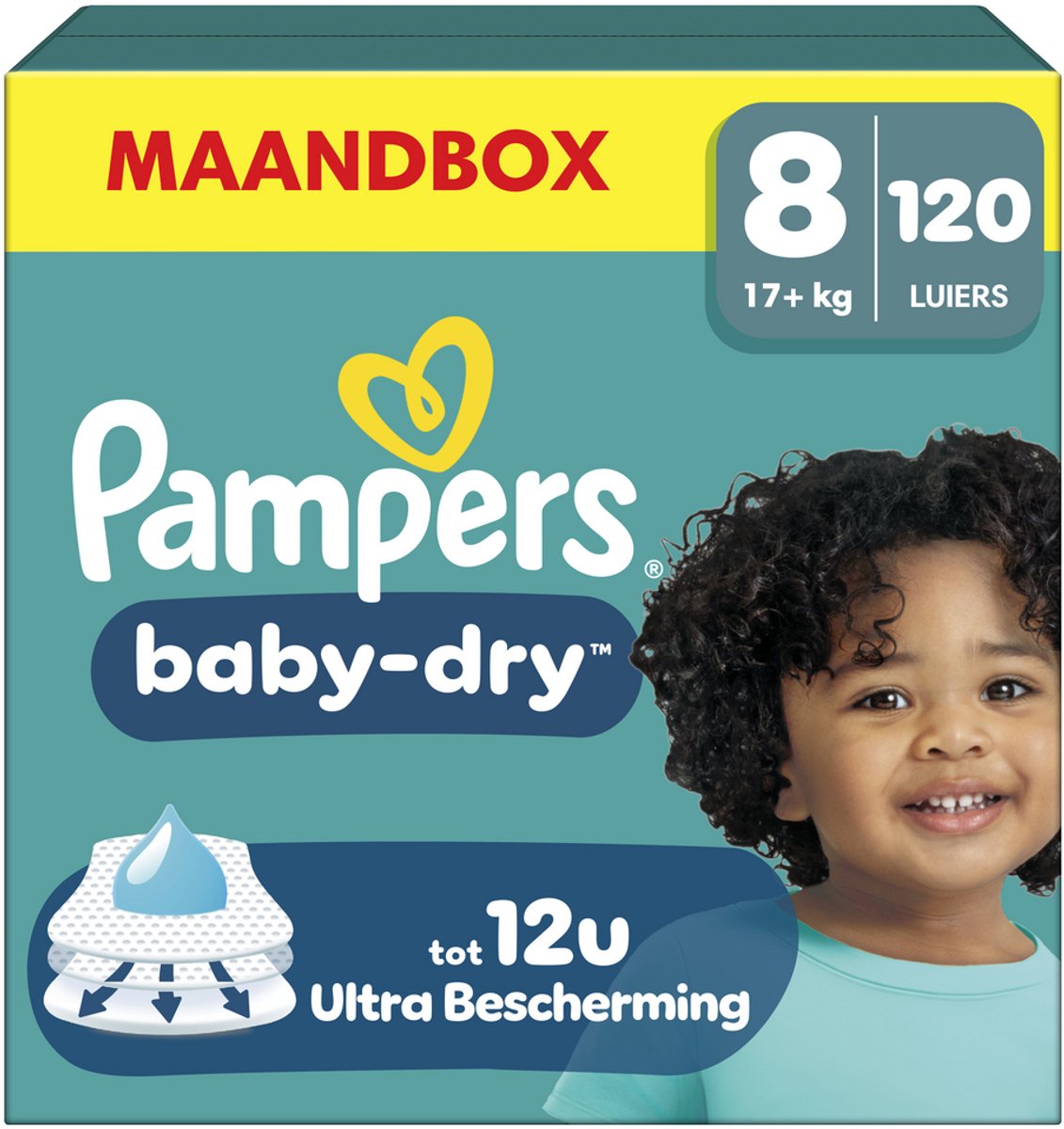 Pampers Baby-Dry Größe 8 – 120 Windeln – ab 17 kg