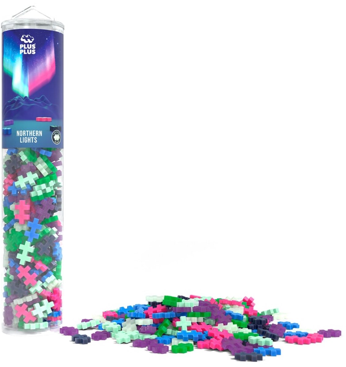 Plus-Plus Tube Nordlichter 240-teiliger Baukasten – 4332 – Konstruktionsspielzeug – Konstruktionsspielzeug – Set mit Bausteinen – ab 5 Jahren
