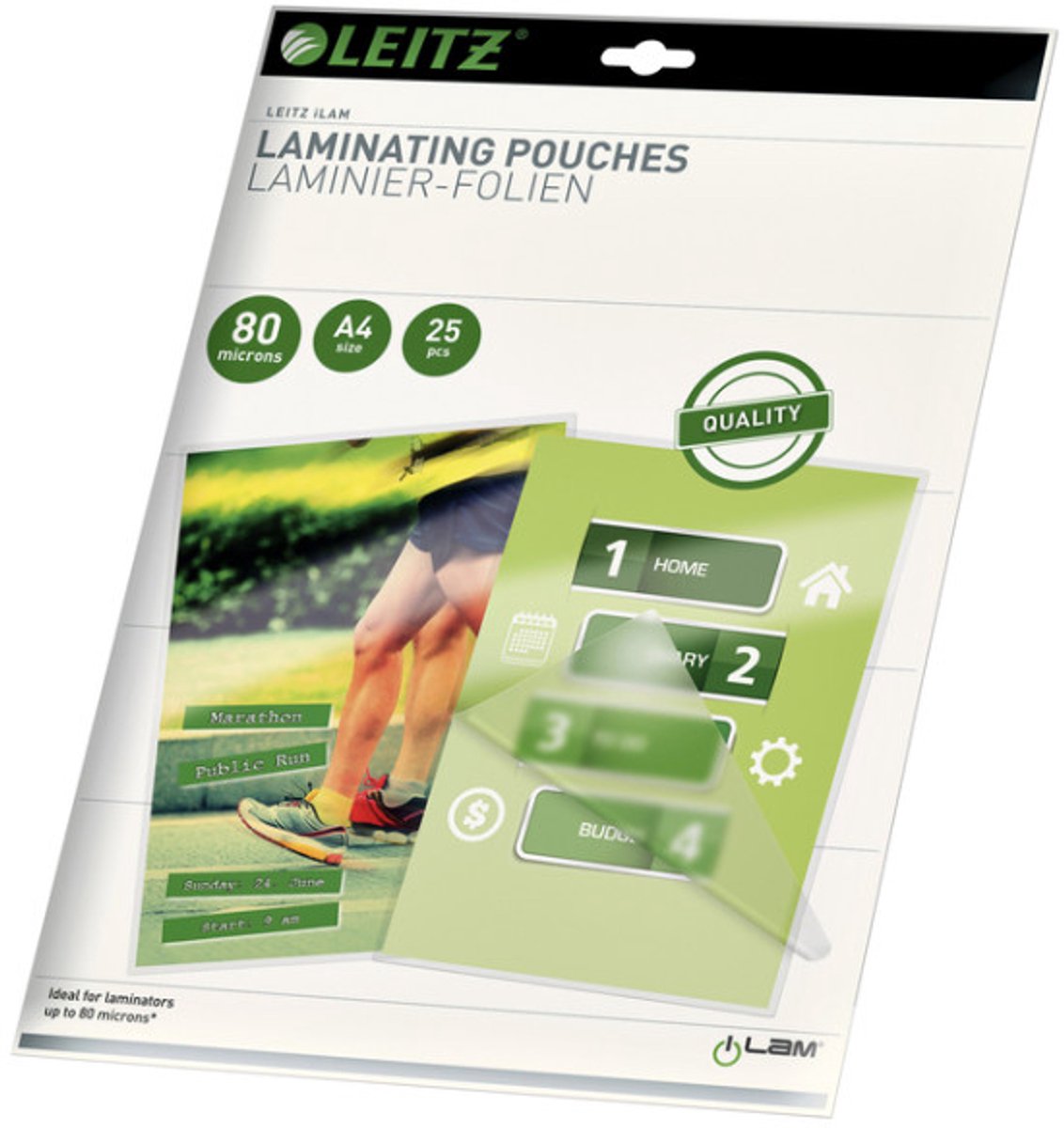 Leitz ilam – Laminierfolien – A4 – 80 Mikron – 25 Stück