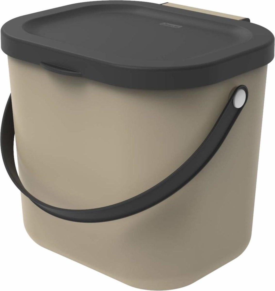 Rotho Albula Bioabfallbehälter 23,5x20x20,8 cm 6l Cappuccino