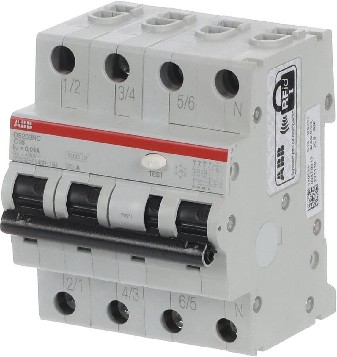 Busch-Jaeger ABB 2CSR256140R1164 Fehlerstromschutzschalter 4-polig