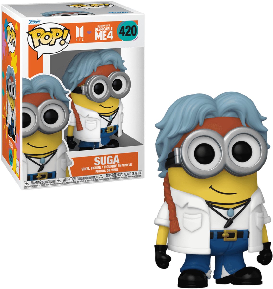 Funko Minions „Ich – Einfach unverbesserlich 4“ – BTS – Suga Vinylfigur 420 Pop! mehrfarbig