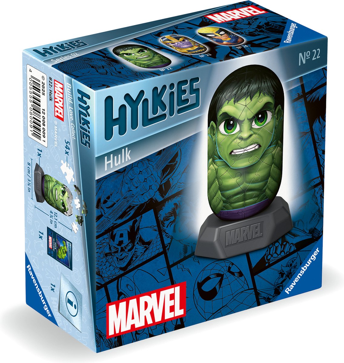 Ravensburger 3D-Puzzle Hylkies Marvel Hulk, 54 Teile.