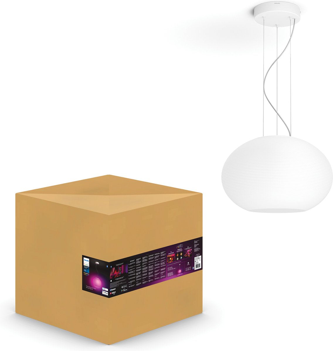 Philips hue flourish hanglamp - wit en gekleurd licht