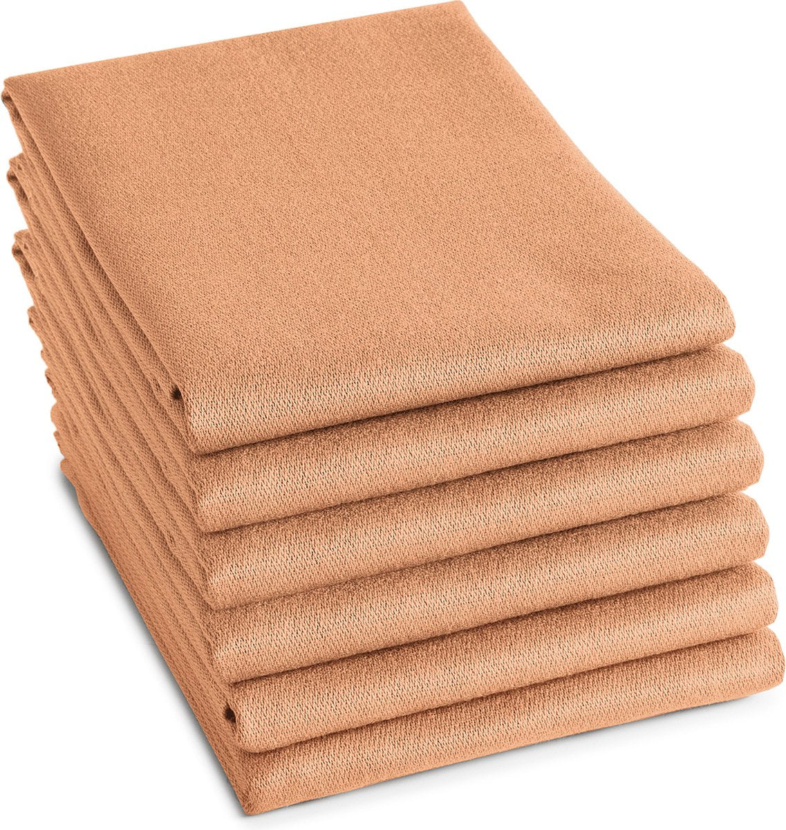 Ddddd - 6x Geschirrtuch - Logo - 60x65 cm - Pastellpfirsich - Set mit 6 Stück