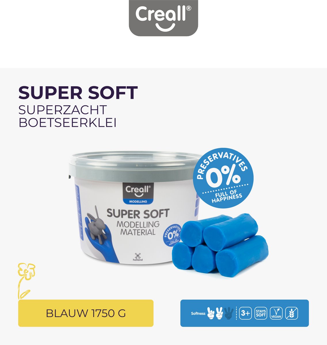 Creall Supersoft Clay Blue, 1750gr.