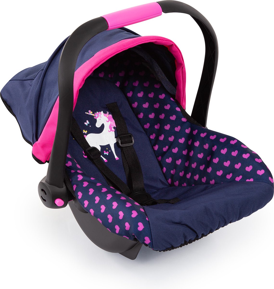 Bayer Design – Autositz Deluxe-Autositz für Puppen – Blau und Rosa