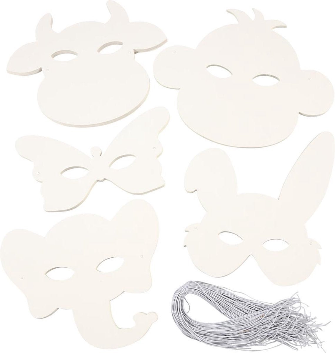 Kreativunternehmen https: www.cchobby.nl Tiermasken-h-13-24-cm-w-20-28-cm-230-gr-white-100-piece-1-box