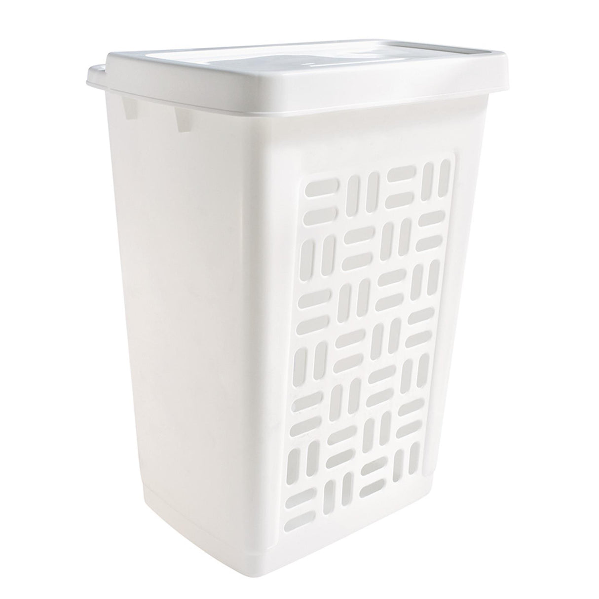 Sunware Basic Wäschebox 60 Liter aus weißem Kunststoff 44,5x33x60cm