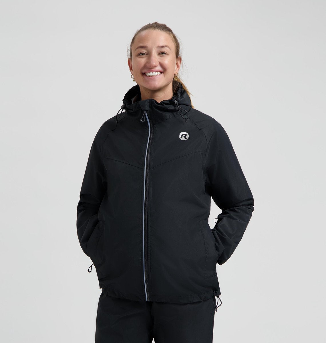 Rogelli commuter core regenjas fiets dames en heren - waterdicht - zwart - maat xxl