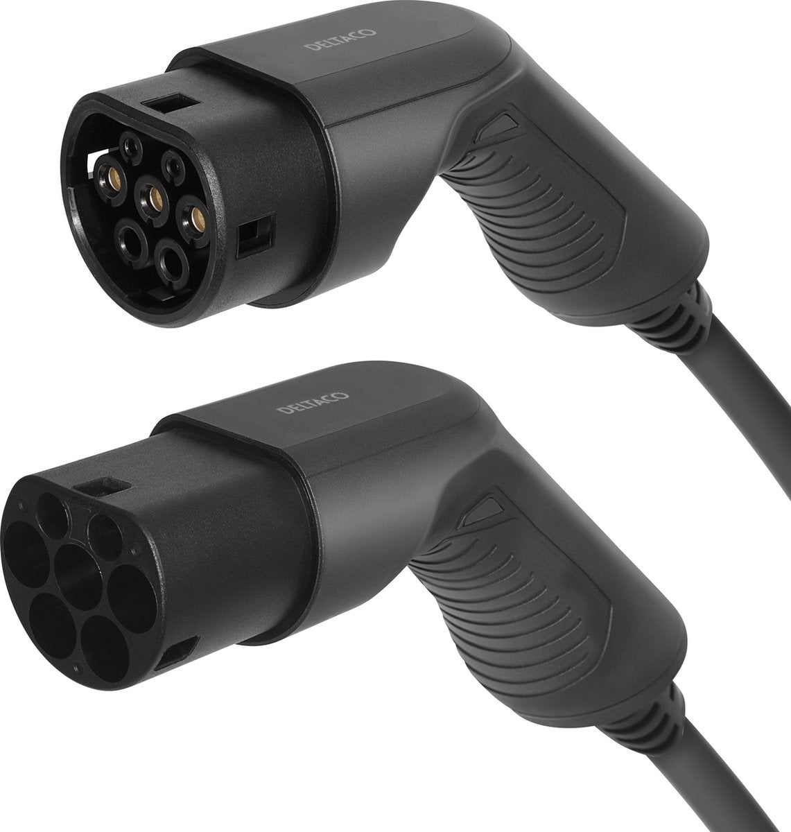Deltaco e-charge - Ladekabel für Elektroautos - Typ 2 | Typ 2 - 32a - 5 m